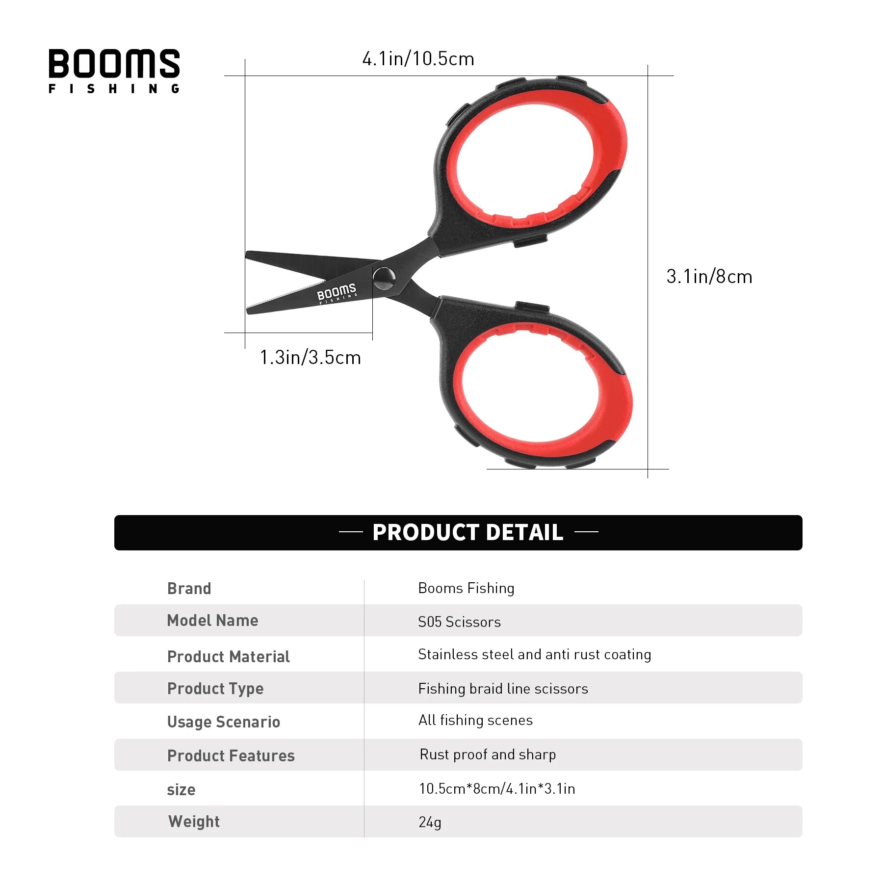 Booms Fishing S05 Braid Wire S - Fishing Line Cutter incelemesi ve fiyatı