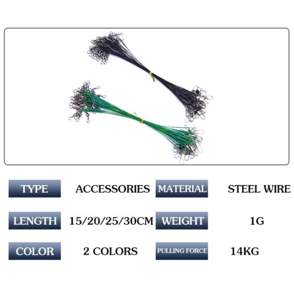 10pcs/lot Anti Bite Steel Fish - Leader Line incelemesi ve fiyatı