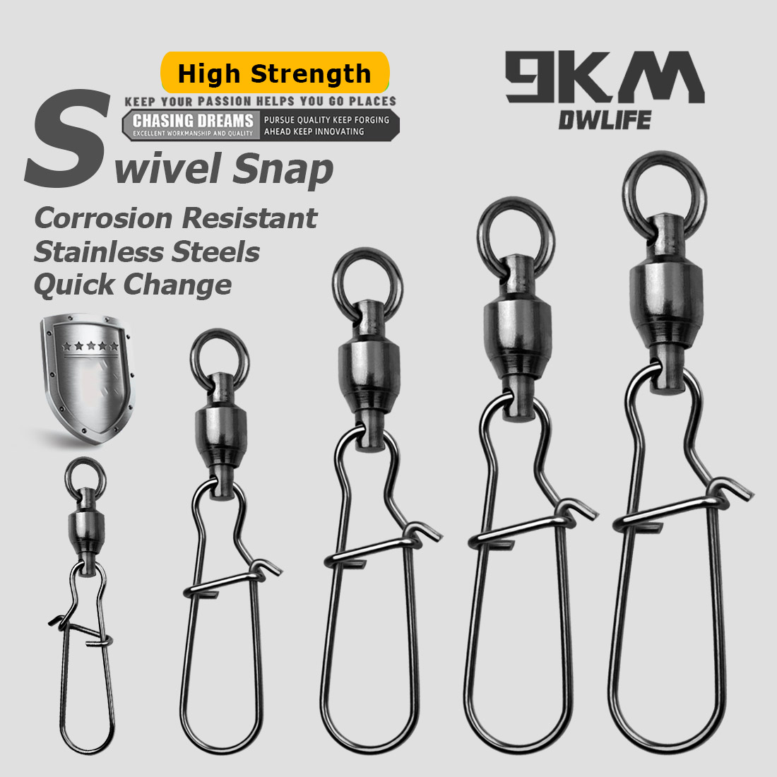 9KM 10PCS Ball Bearing Swivel  - Monofilament Line incelemesi ve fiyatı