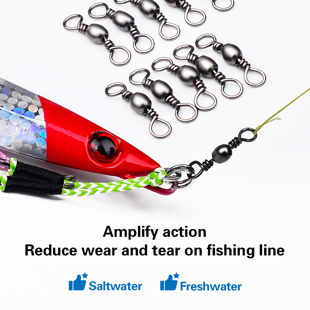 100Pcs Fishing Swivels Connect - Saltwater Line incelemesi ve fiyatı