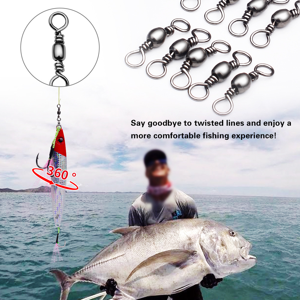 100Pcs Fishing Swivels Connect - Saltwater Line incelemesi ve fiyatı