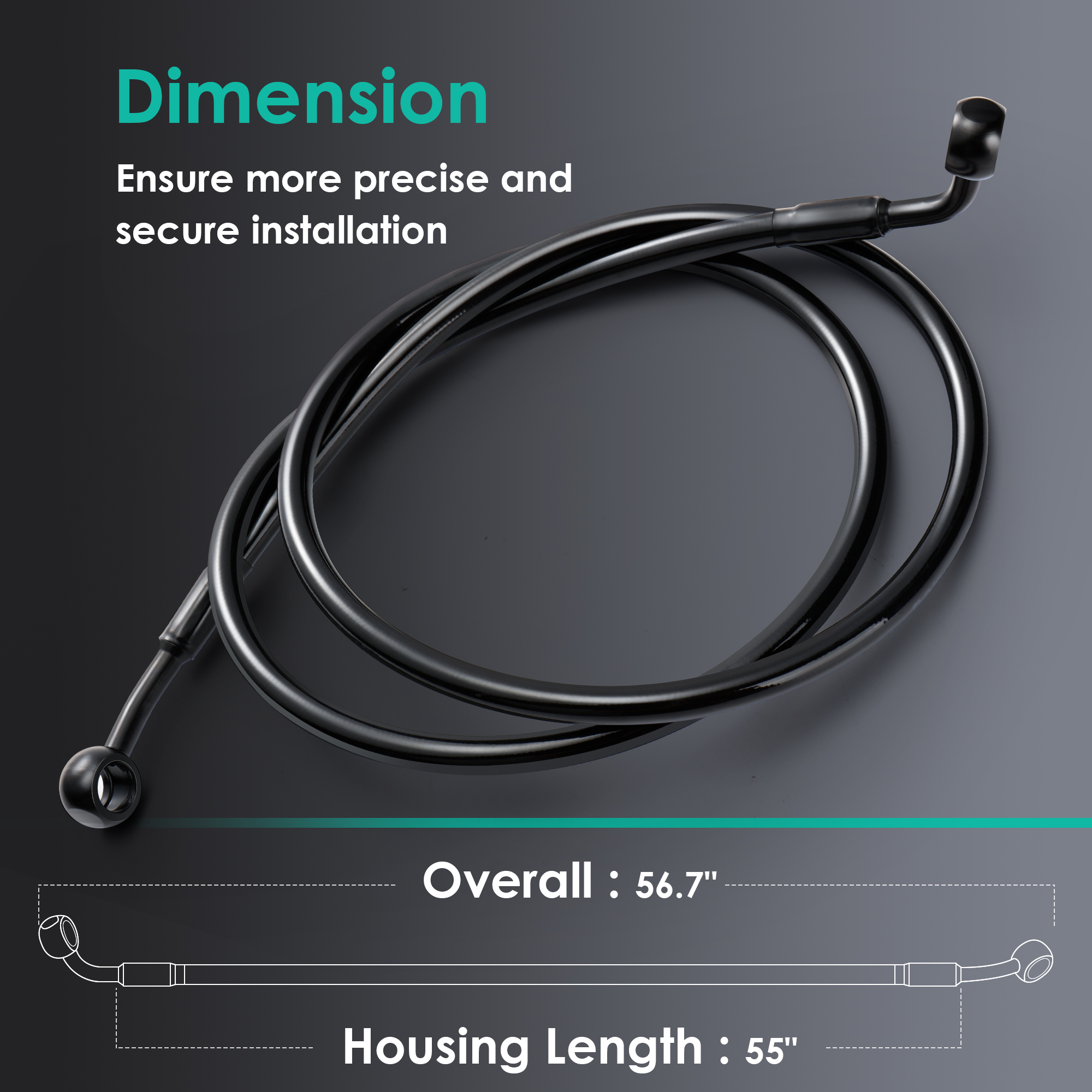 140/145/150CM Front Brake Line - Braided Line incelemesi ve fiyatı