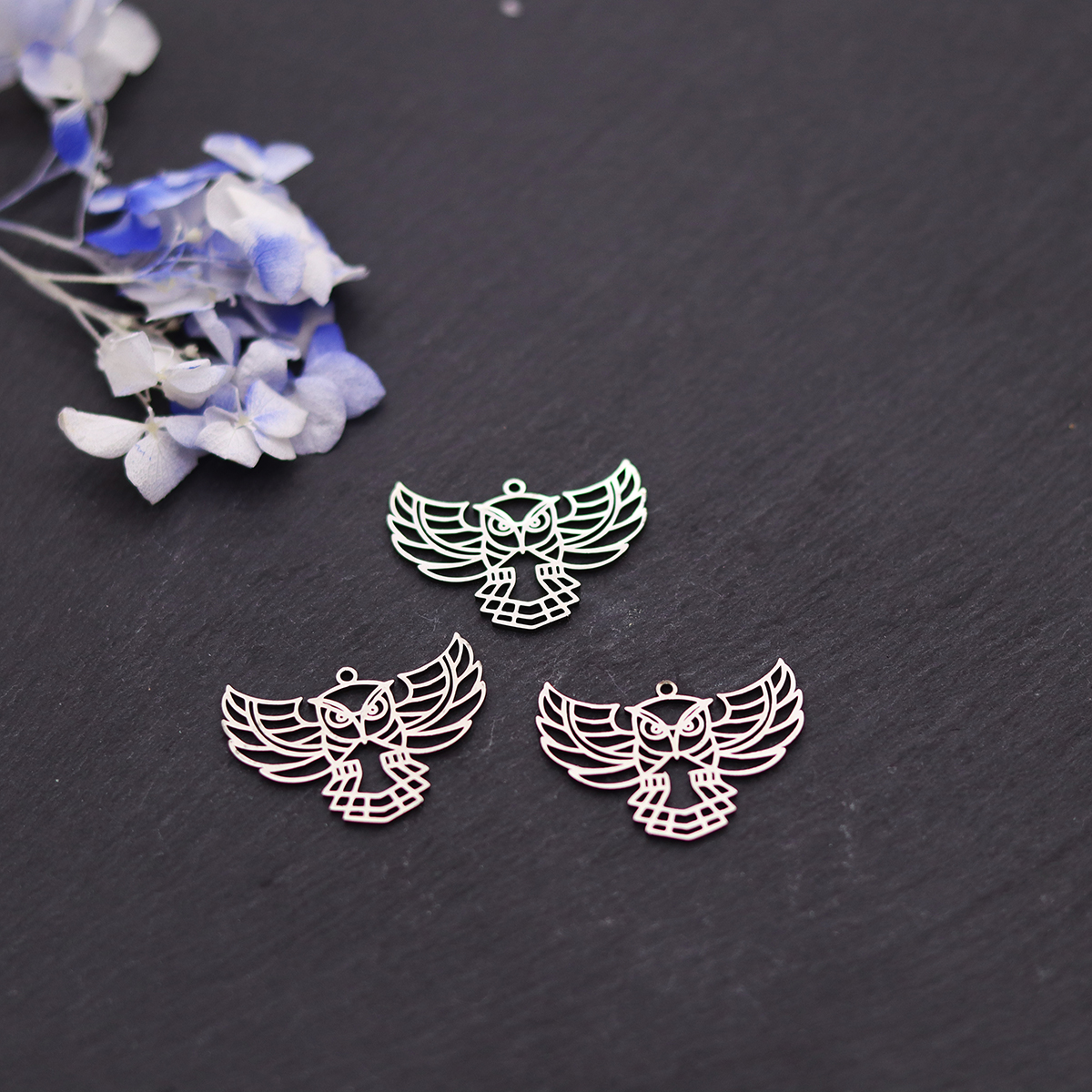3pcs Owl Stainless Steel Charm - Fly Line incelemesi ve fiyatı