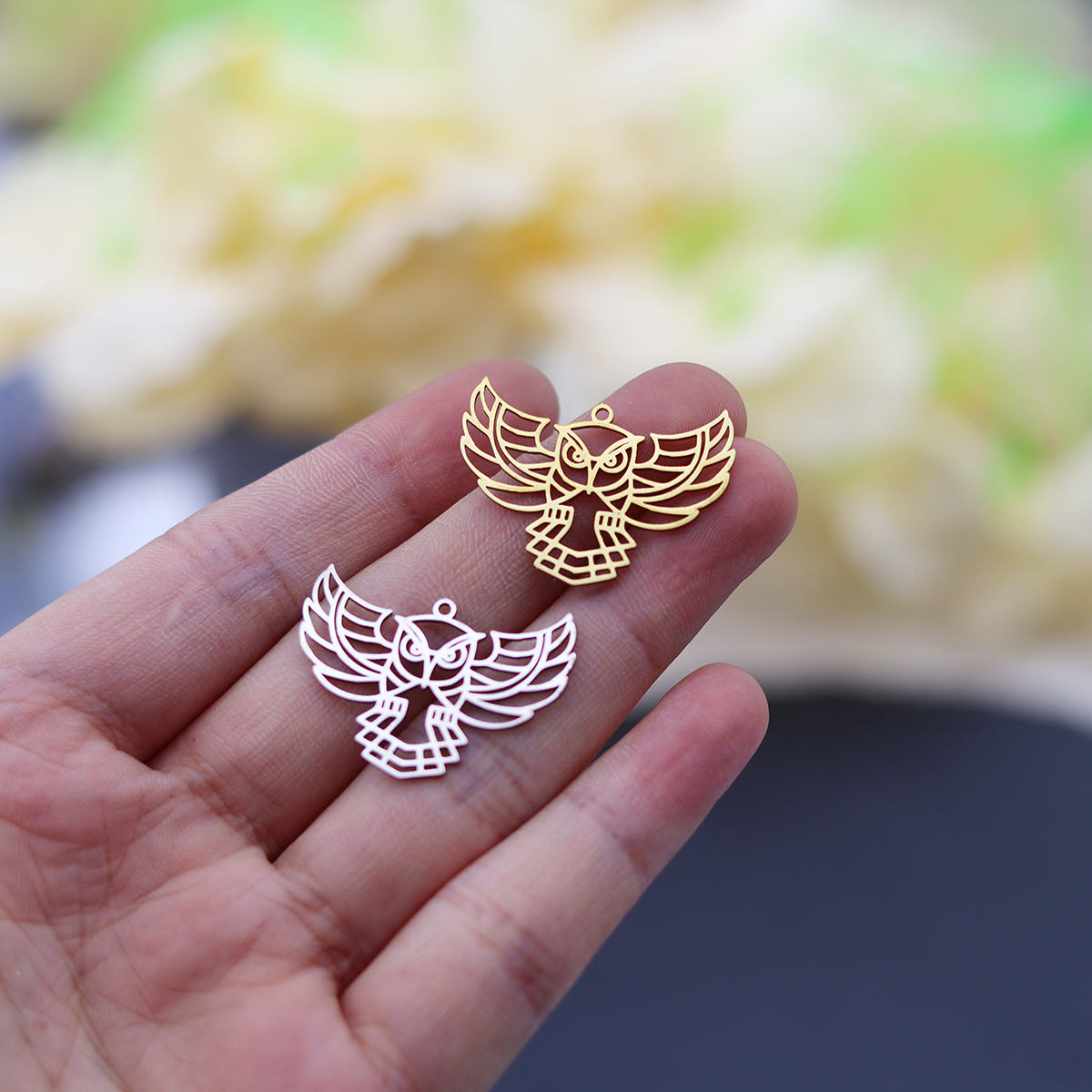3pcs Owl Stainless Steel Charm - Fly Line incelemesi ve fiyatı