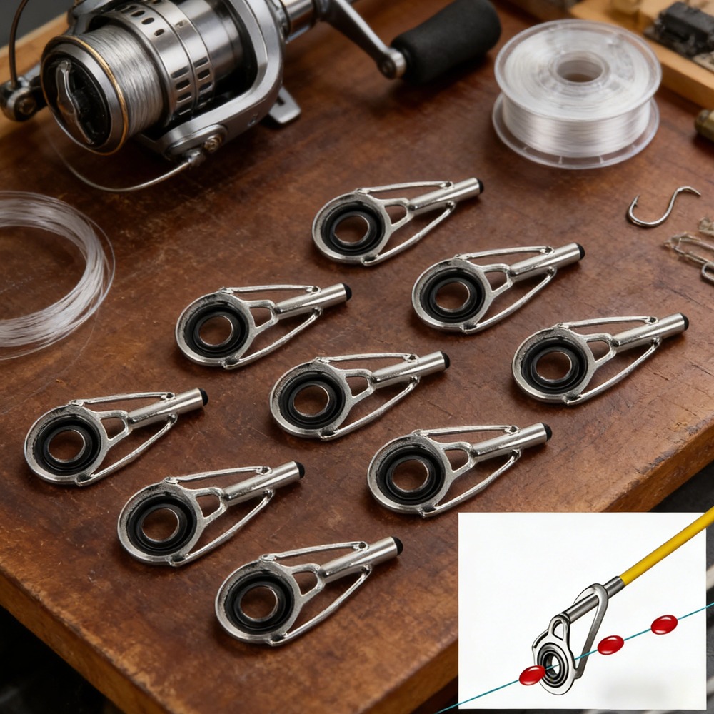 10PCS Metal Fishing Top Rod Gu - Fishing Line Winder incelemesi ve fiyatı