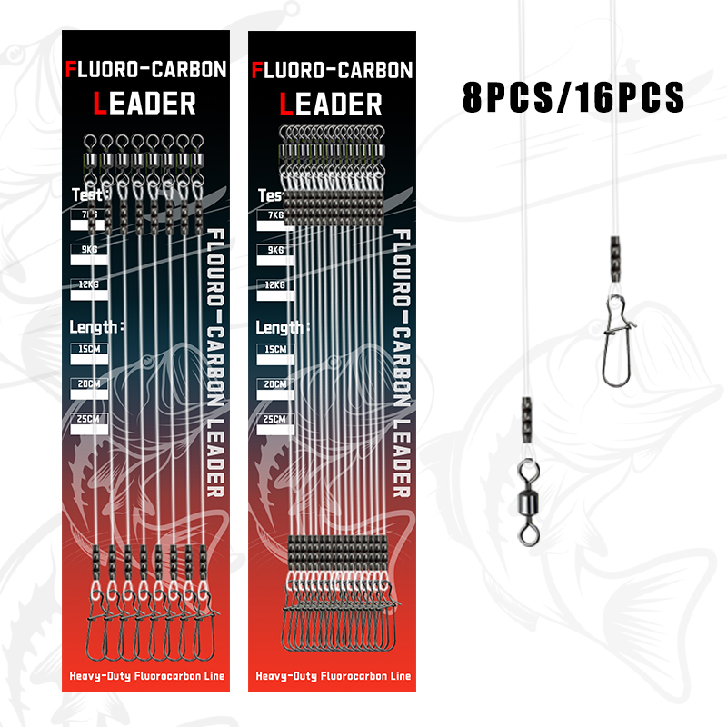 8/16pcs Fluorocarbon Wire Lead - Fluorocarbon Line incelemesi ve fiyatı
